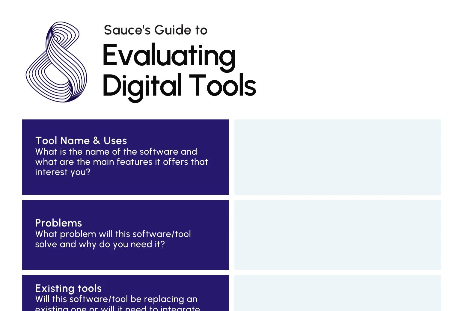 Sauce Agency - Evaluating Digital Software Tools PDF
